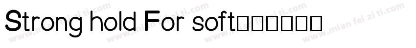 Strong hold For soft字体转换